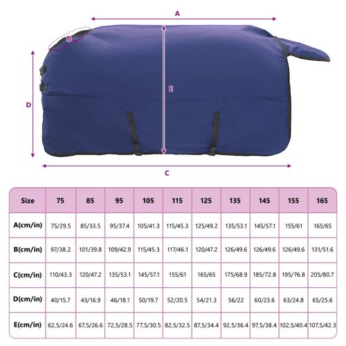  Ló Takaró Sötét Zöld és Fekete 75 cm Poliészter