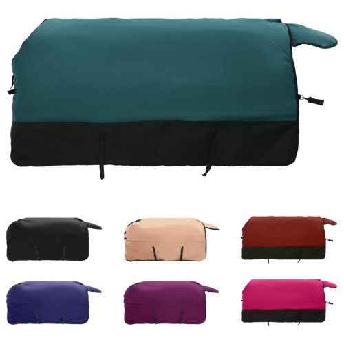  Ló Takaró Sötét Zöld és Fekete 135 cm Poliészter