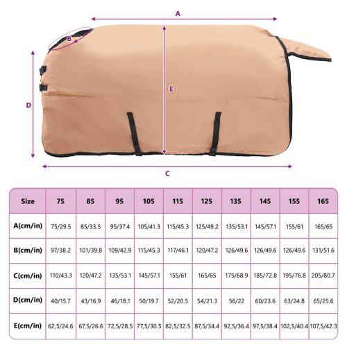  Ló Takaró Cappuccino 95 cm Poliészter