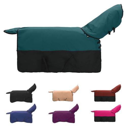  Ló Takaró Sötét Zöld és Fekete 115 cm Poliészter