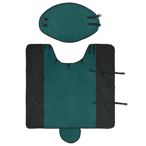  Ló Takaró Sötét Zöld és Fekete 135 cm Poliészter