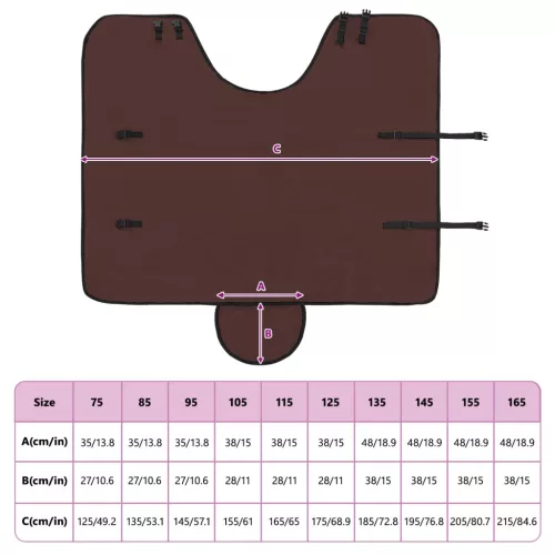 Ló Takaró Teljes Sötét Barna Poliészter