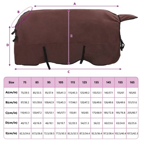  Ló Takaró Teljes Sötét Barna Poliészter