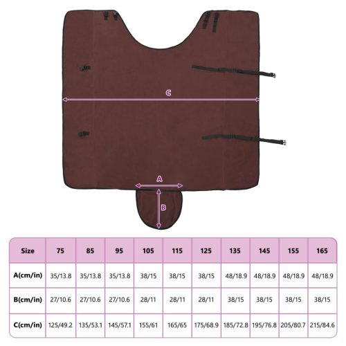  Ló Takaró Teljes Sötét Barna Poliészter
