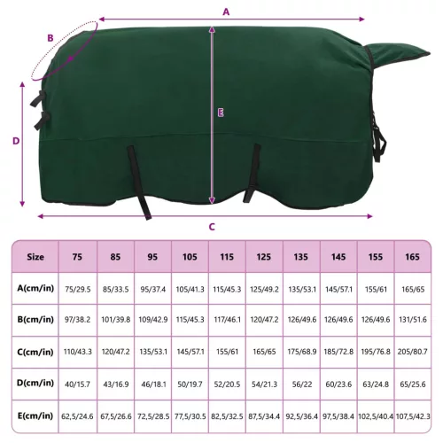  Ló Takaró Teljes sötét zöld Poliészter