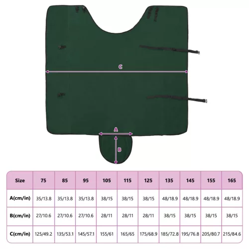  Ló Takaró Teljes sötét zöld Poliészter