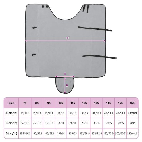  Ló Takaró Teljes világos szürke és rózsaszín Poliészter