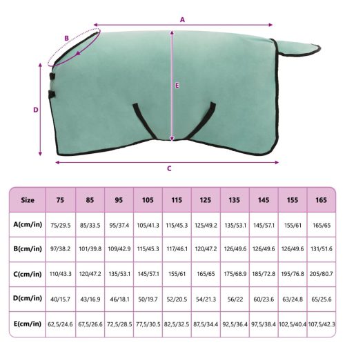  Ló Takaró Különleges zöld Poliészter