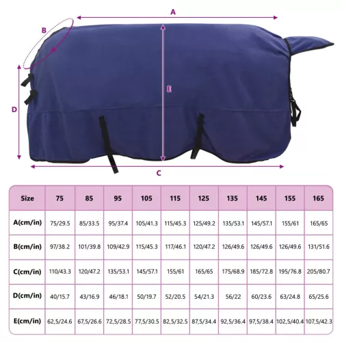  Ló Takaró Sötétkék Poliészter
