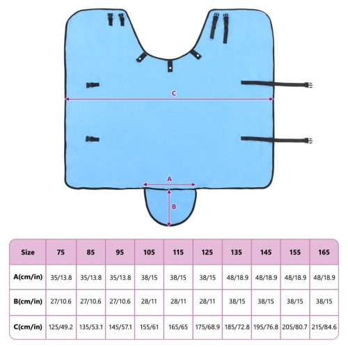  Ló Takaró Teljes Aqua 75 cm Poliészter