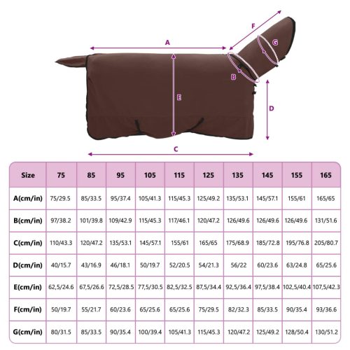  Ló Takaró Teljes Sötét Barna Poliészter
