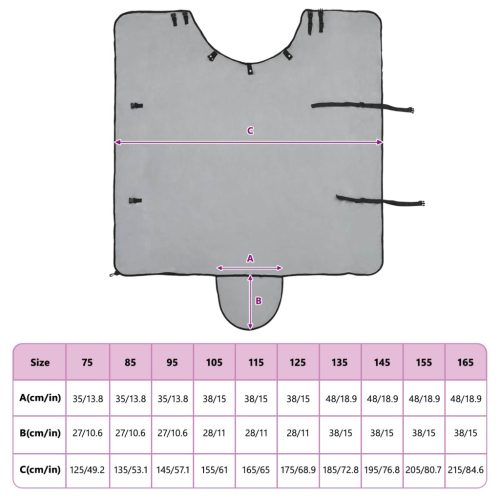  Ló Takaró Teljes világos szürke és rózsaszín Poliészter