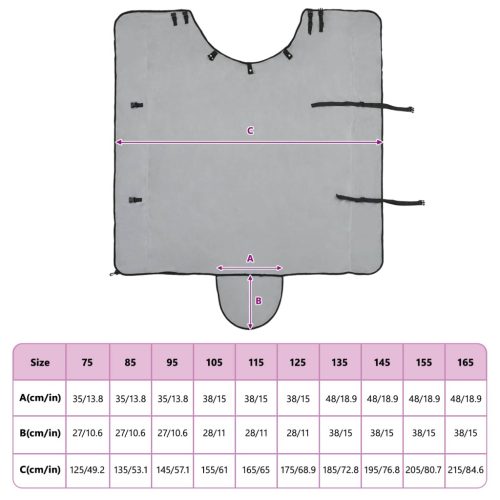  Ló Takaró Teljes világos szürke és rózsaszín Poliészter