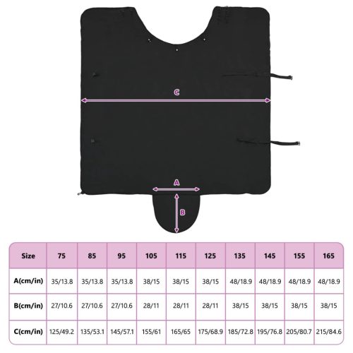  Ló Takaró Fekete Poliészter