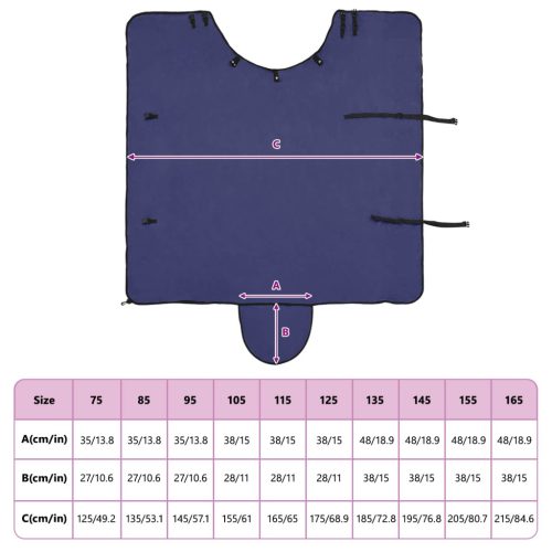  Ló Takaró Sötétkék Poliészter