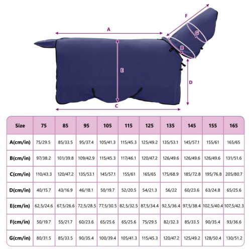  Ló Takaró Sötétkék Poliészter