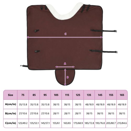  Ló Takaró Teljes Sötét Barna 95 cm Polár fleece