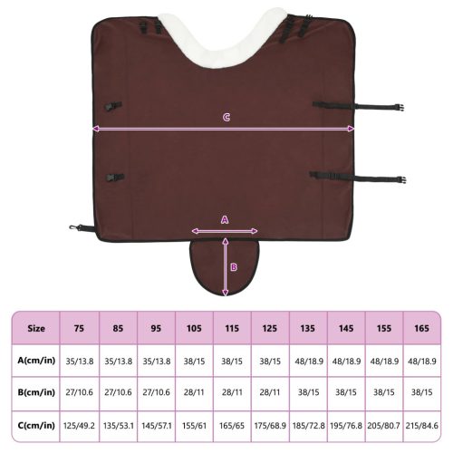  Ló Takaró Teljes Sötét Barna 145 cm Polár fleece