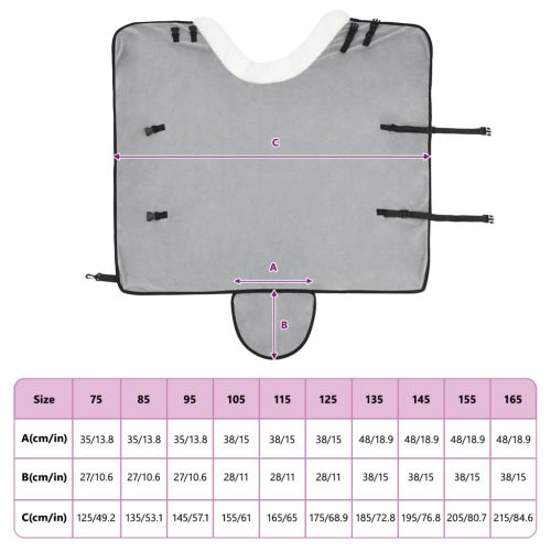  Ló Takaró Teljes világosszürke 75 cm Polár fleece