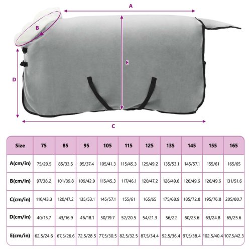  Ló Takaró Teljes sötét zöld 115 cm Polár fleece