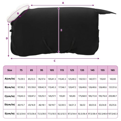  Ló Takaró Fekete 85 cm Polár fleece