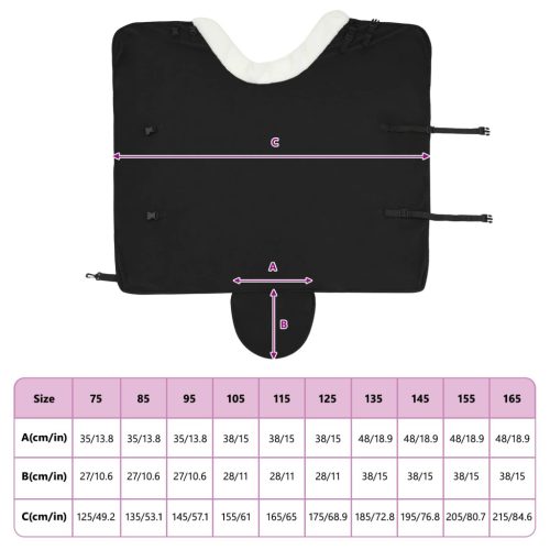  Ló Takaró Fekete 105 cm Polár fleece