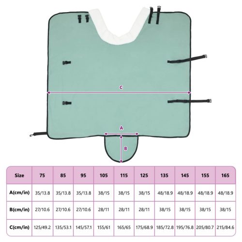  Ló Takaró Teljes sötét zöld 85 cm Polár fleece