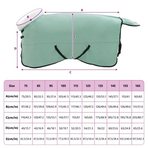  Ló Takaró Teljes sötét zöld 135 cm Polár fleece