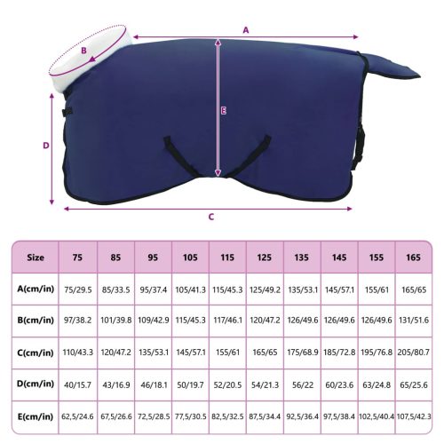  Ló Takaró Sötétkék 105 cm Polár fleece