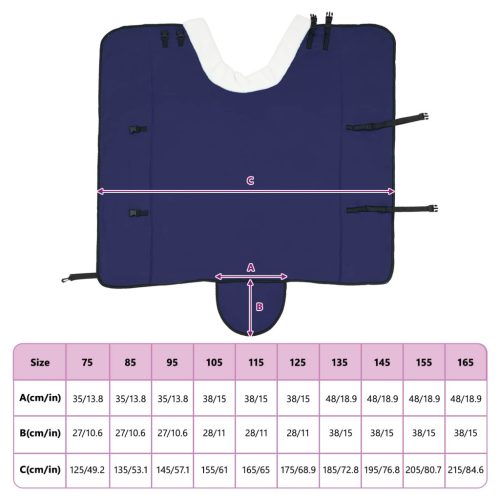  Ló Takaró Sötétkék 155 cm Polár fleece