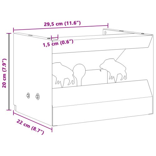  Lőszer Csapda Doboz Fekete 29 x 22 x 20 cm Acél
