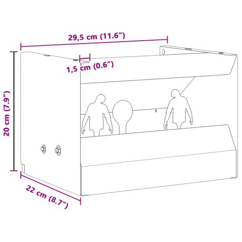  Lőszer Csapda Doboz Fekete 29 x 22 x 20 cm Acél