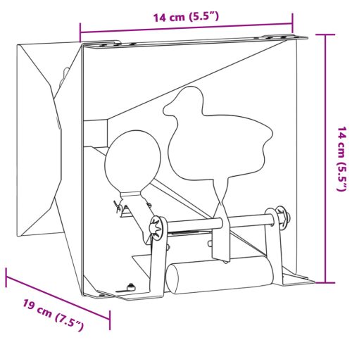  Lövedékfogó Zöld 14 x 14 x 19 cm Acél