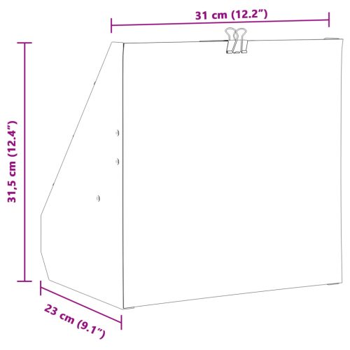  Lövedékfogó Fekete 31 x 23 x 31.5 cm Acél