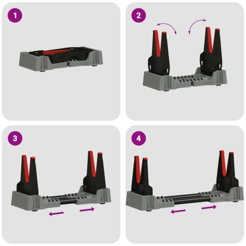  Lőállvány Szürke 46 x 14 x 19.5 cm Műanyag