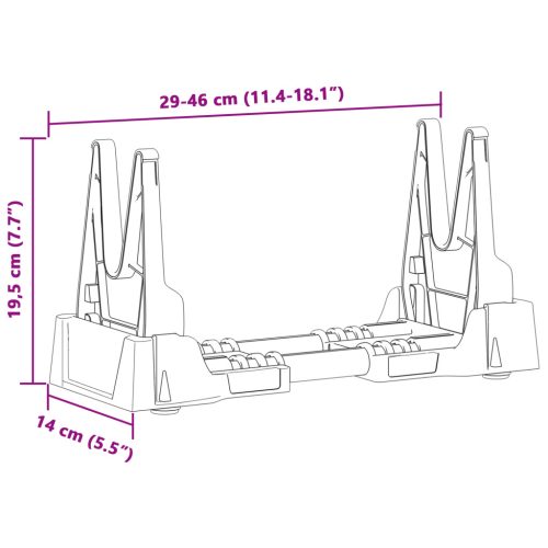  Lőállvány Szürke 46 x 14 x 19.5 cm Műanyag