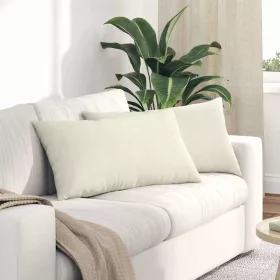  Kanapé párnák 2 pcs Krém 80 x 40 cm Bársonyos szövet