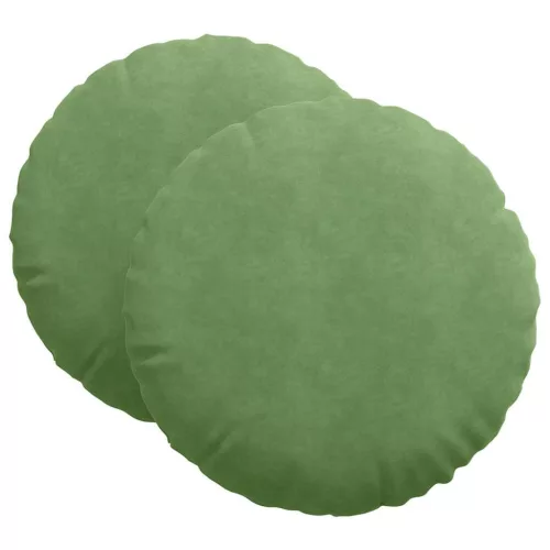  Ülőpárnák 2 pcs Világos zöld Ø 40 x 13 cm Bársony