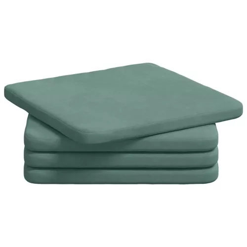  Ülőpárnák 4 pcs Tengeri Zöld 40 x 40 x 3 cm Bársony