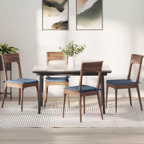  Ülőpárnák 4 pcs Kék 40 x 40 x 3 cm Bársonyos szövet
