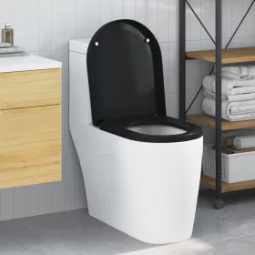  WC ülőke Fekete 48 x 36.5 x 4.5 cm Polipropilén