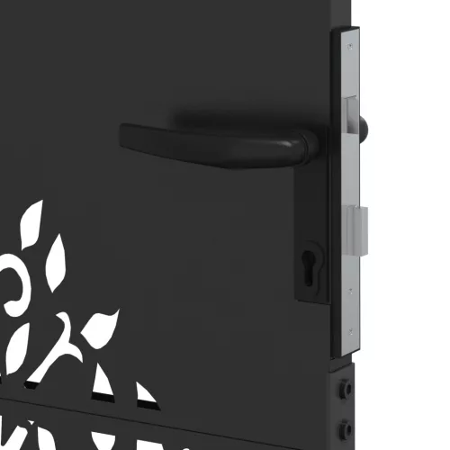  Kerti kapu Egyéb Fekete 100 x 125 cm Porszórt Acél