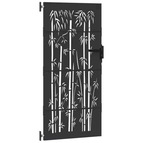  Kerti kapu Egyéb zárral Fekete 105 x 175 cm Porszórt Acél