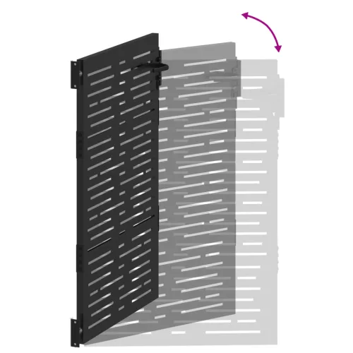  Kerti kapu Fekete 105 x 125 cm Porszórt Acél