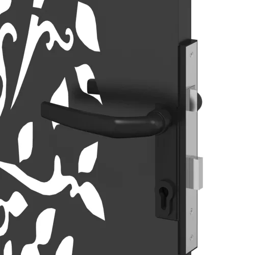  Kerti kapu Egyéb Fekete 105 x 200 cm Porszórt Acél