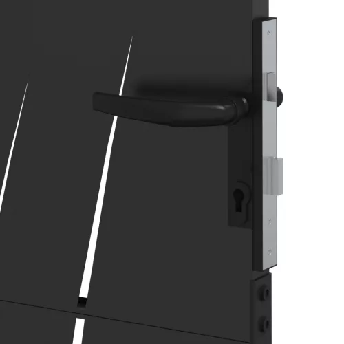  Kerti kapu Fekete 105 x 125 cm Porszórt Acél