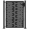  Kerti kapu zárral Fekete 105 x 150 cm Porszórt Acél