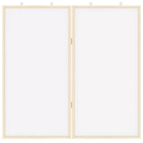  Mágneses fehértábla Fehér 80 x 1.4 x 80 cm Tömör fenyőfa