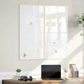    Mágneses fehértábla Fehér 100 x 1.4 x 100 cm Tömör fenyőfa