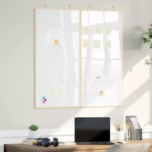  Mágneses fehértábla Fehér 100 x 1.4 x 100 cm Tömör fenyőfa